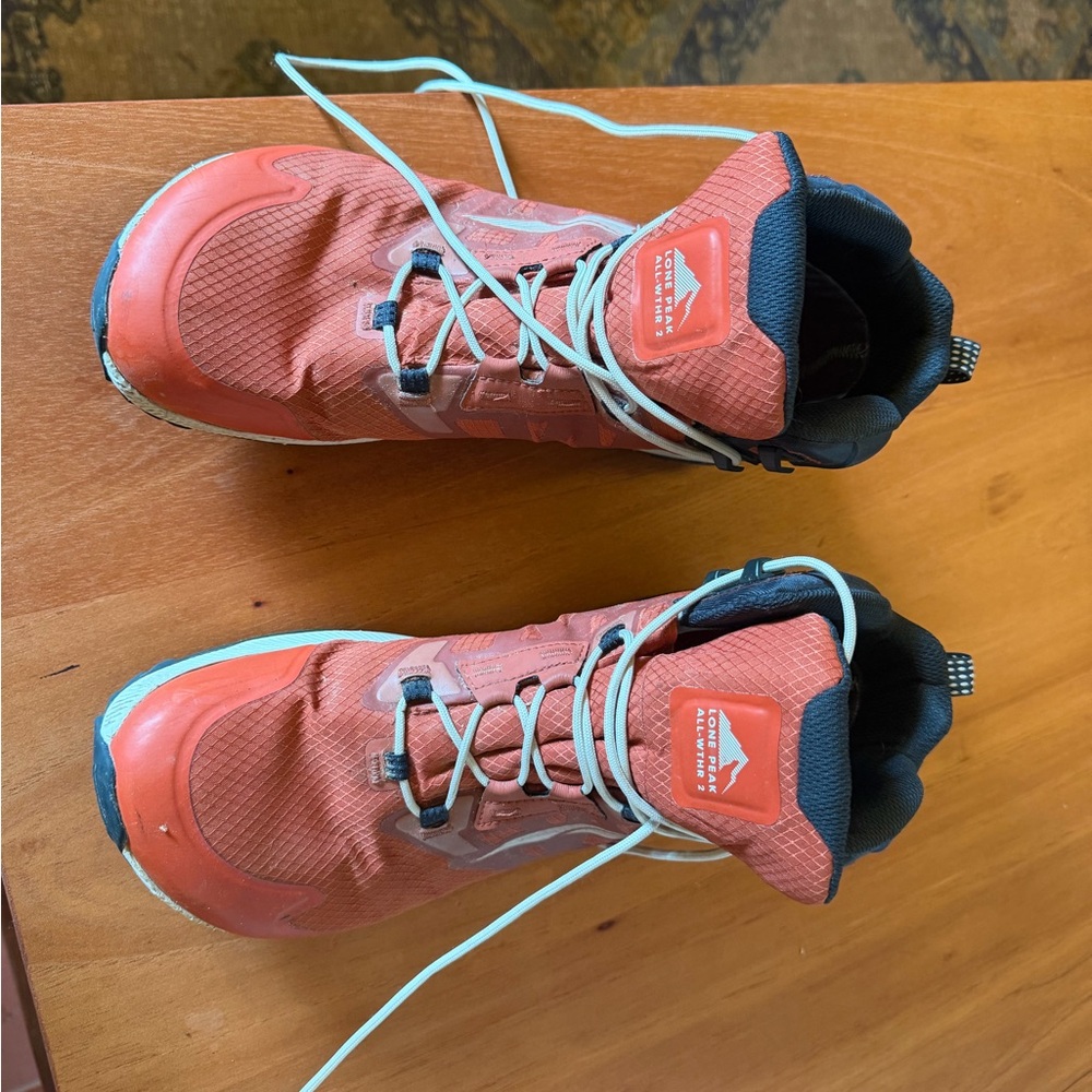 Altar lone peak allwthr Orange hiking boots waterproof
